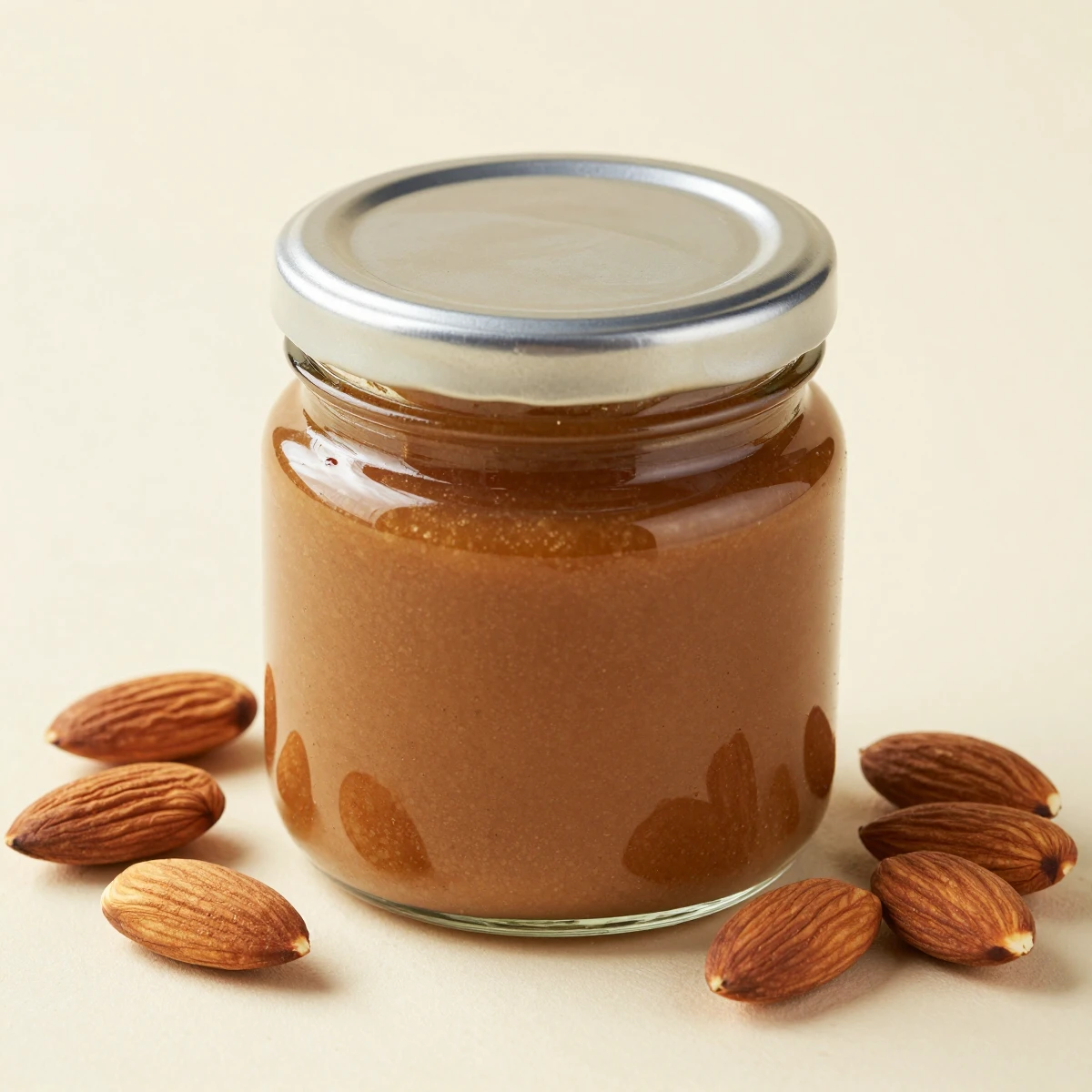 زبدة اللوز (مطحونة بقشرها)