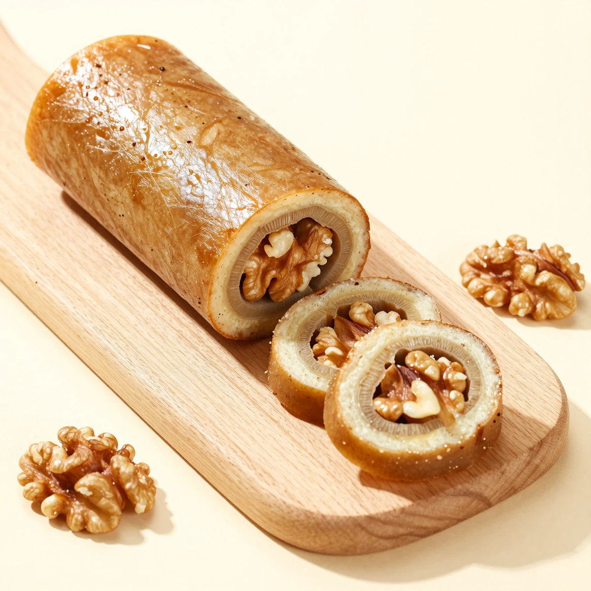 رول بستيل بالجوز (لفافة جلد الفاكهة)